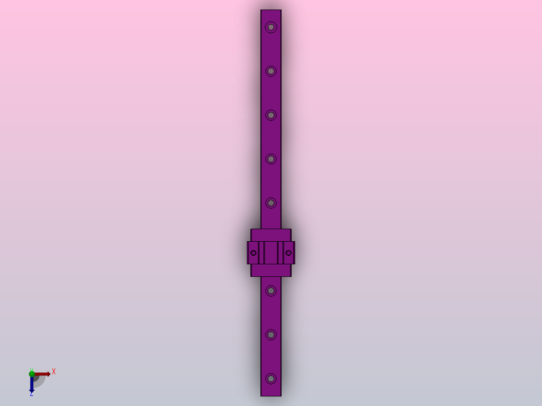 直线导轨滑块SEBS13俯视图