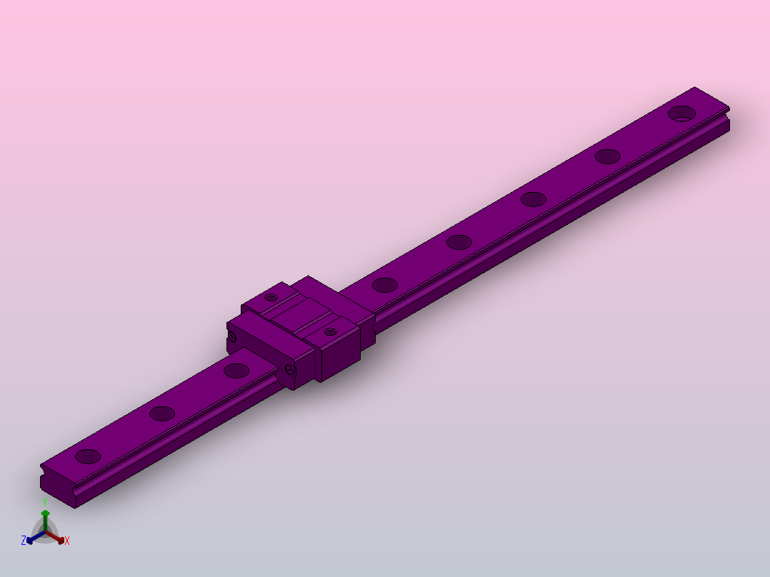 直线导轨滑块SEBS13正等轴测图