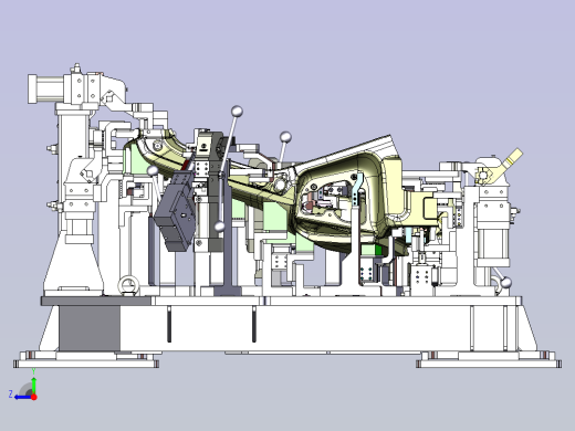 一款侧围外板焊接夹具设计右视缩略图
