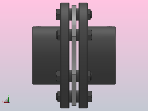DJM型键联结单型弹性膜片联轴器_DJM00-3-3后视缩略图
