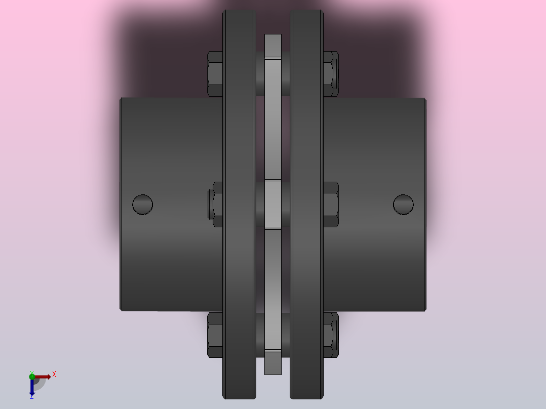 DJM型键联结单型弹性膜片联轴器_DJM00-3-3俯视图