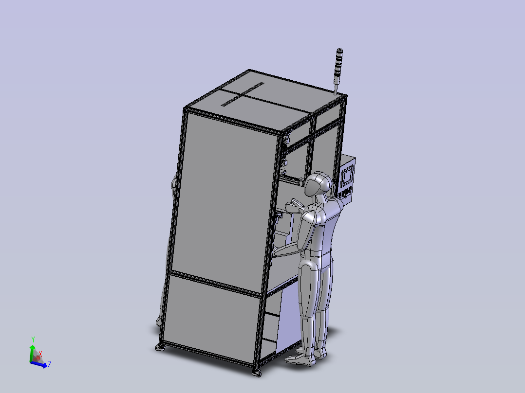 自动打钉站 sw21主视图