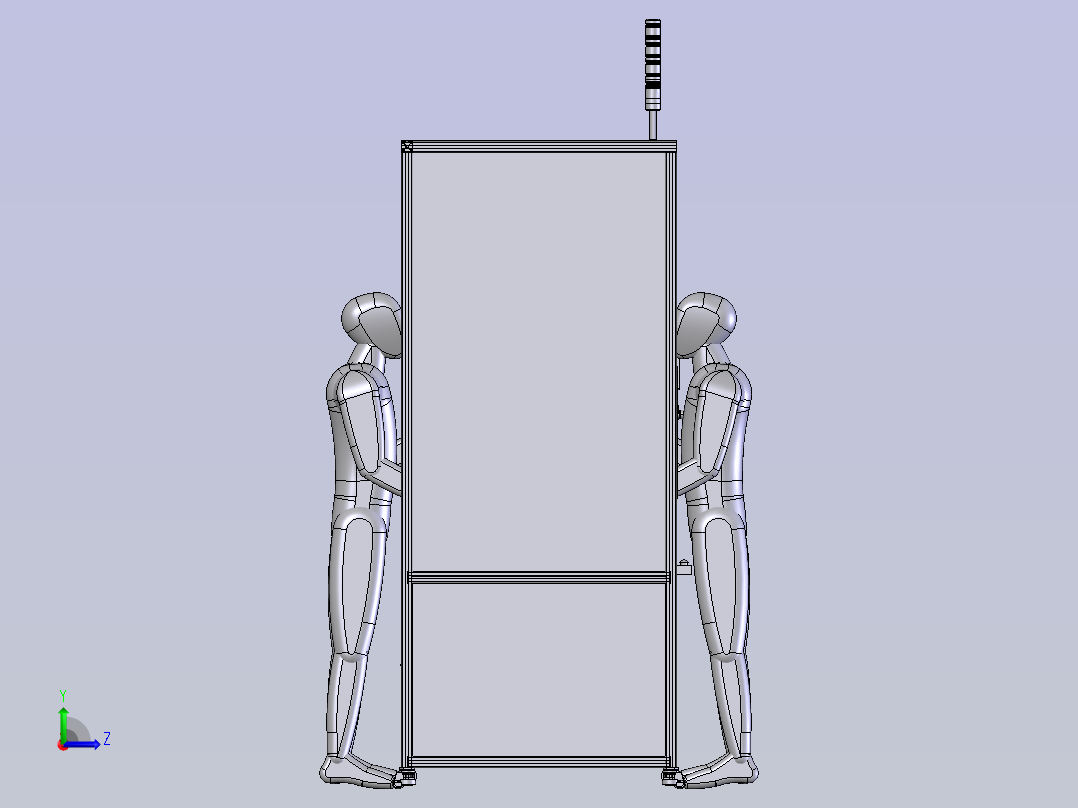 自动打钉站 sw21左视图