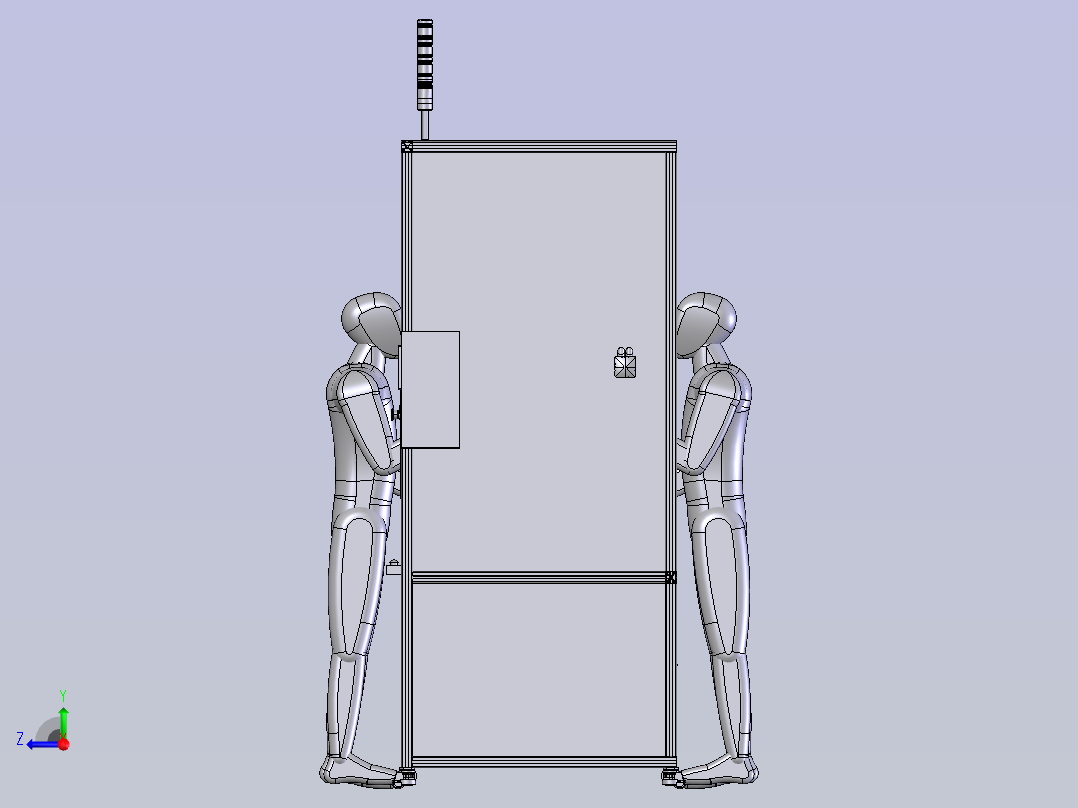 自动打钉站 sw21右视图
