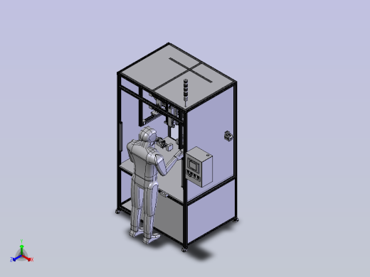 自动打钉站 sw21正等轴测缩略图