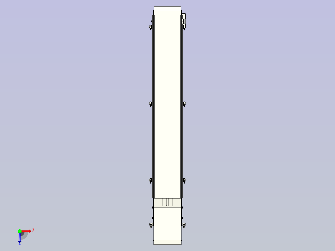 一款伸缩传送带输送机3D图俯视图