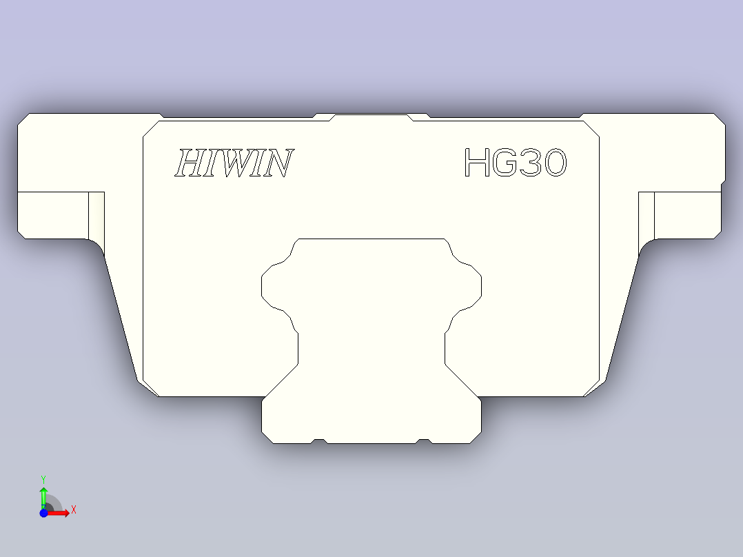 上银导轨 HGW30CC前视图