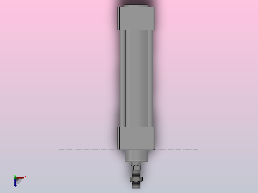 SU标准复动型气缸SU32×100-S--CS1U俯视图