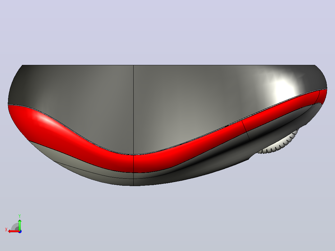 人体工程学电脑鼠标3D模型后视图