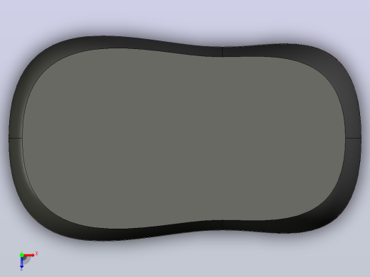 人体工程学电脑鼠标3D模型俯视缩略图