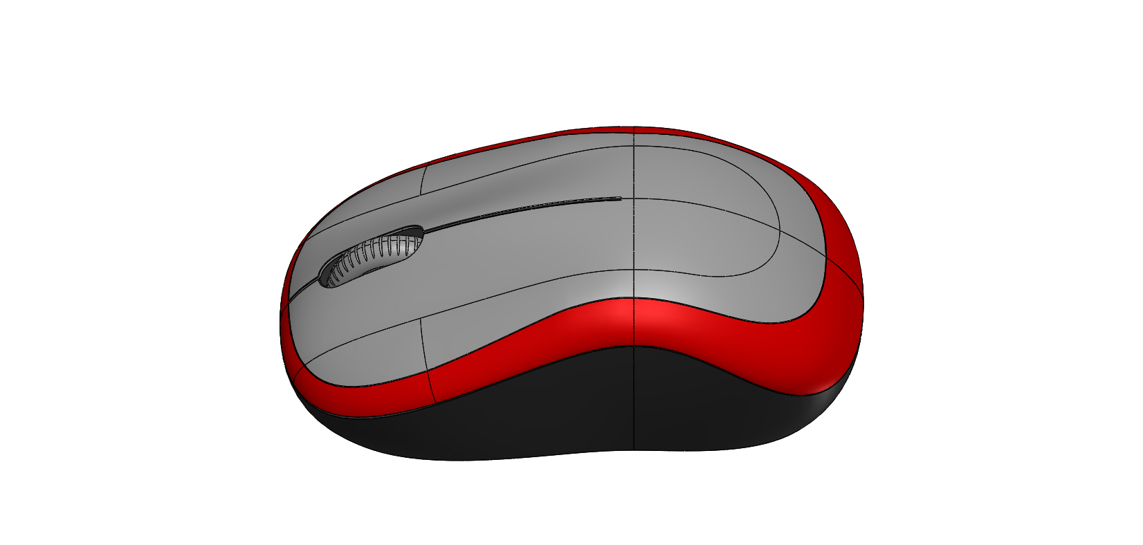 人体工程学电脑鼠标3D模型