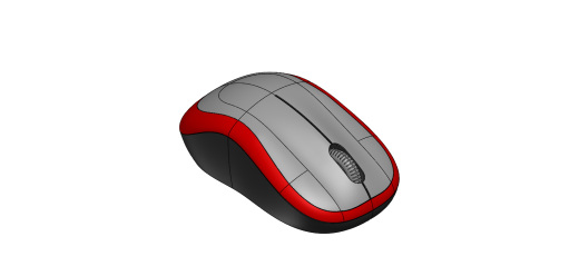 人体工程学电脑鼠标3D模型缩略图
