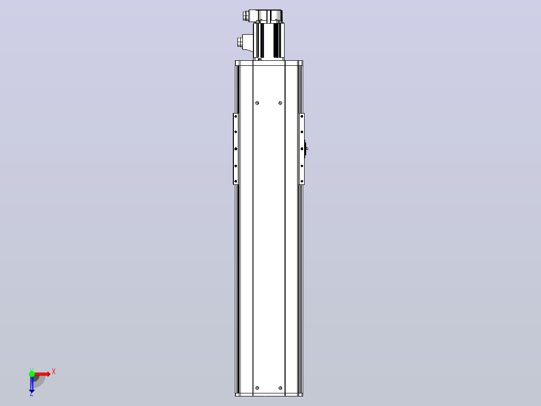 日规模组半封闭丝杆TPA-HNR-220D-3210C-L600-M-Y-P1K-N3俯视图