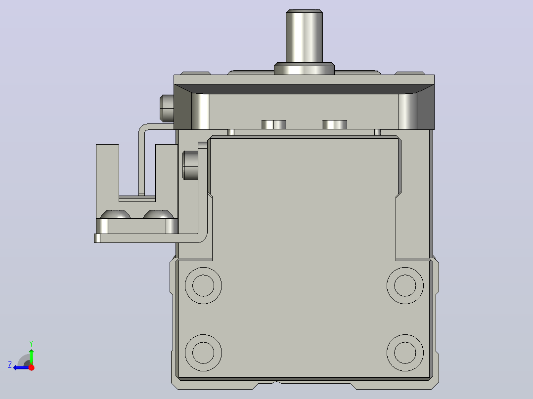 GTH4-L#-50-BC-M05-C3 GTH4内嵌式螺杆滑台 电机直连 TOYO模组滑台电缸右视图