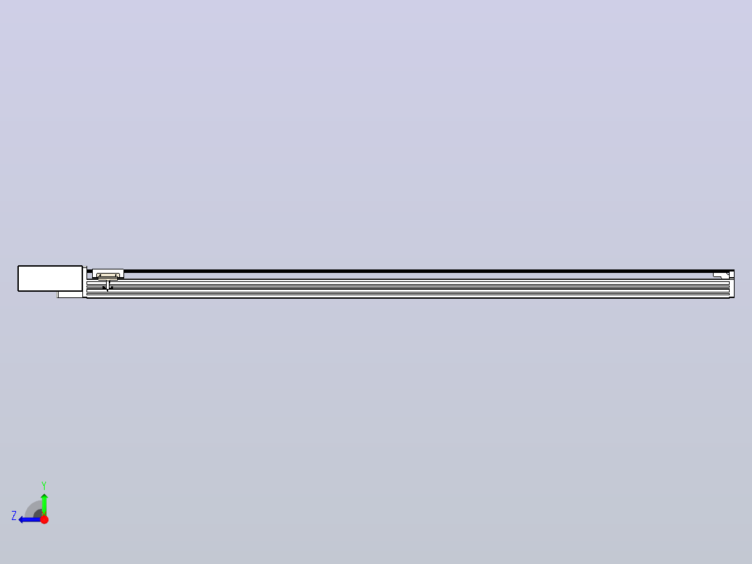 皮带直线轴半封闭可选导轨TPA-HNB-85S-90-L1500-MR-C-P20-N3右视图
