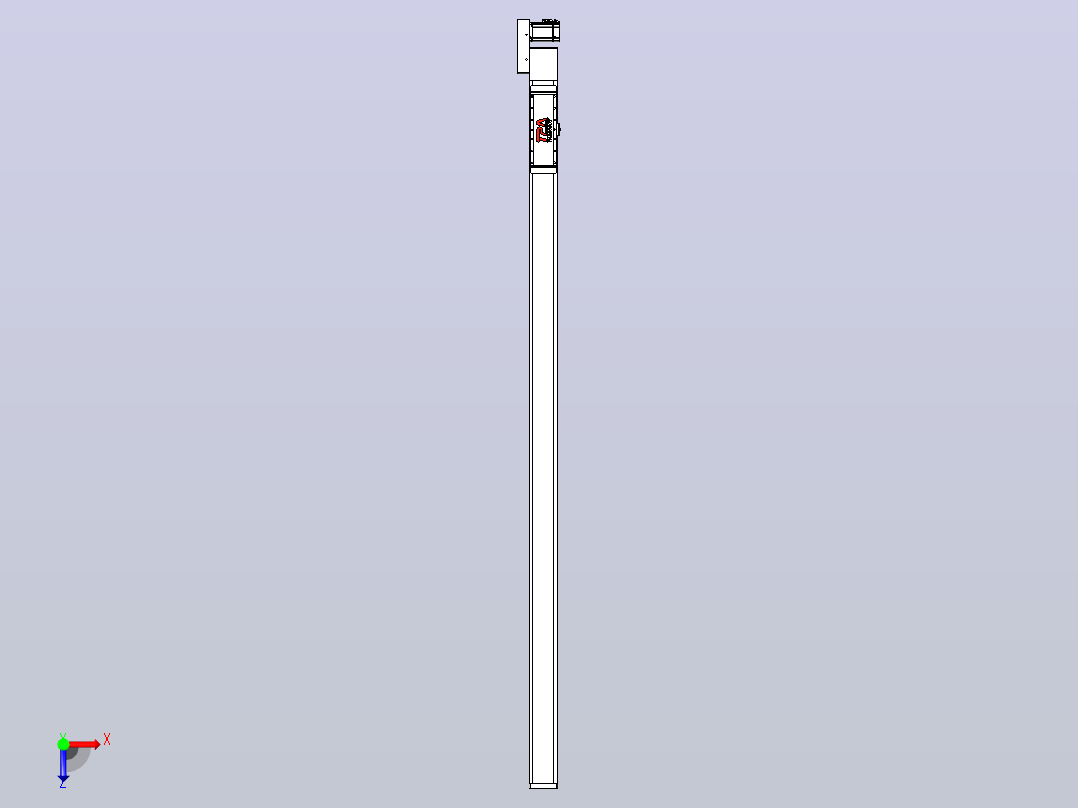 伺服电机集成皮带传动直线执行器TPA-OCB-120-224-L2450-MR-P75-N3俯视图