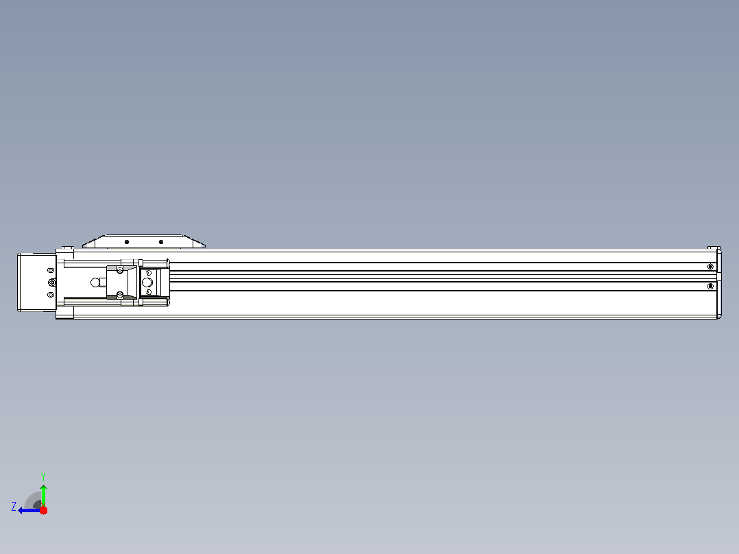 滚珠丝杠直线轴带导轨全封闭TPA-HCR-65S-1610C-L400-MR-C-P10-N3右视图