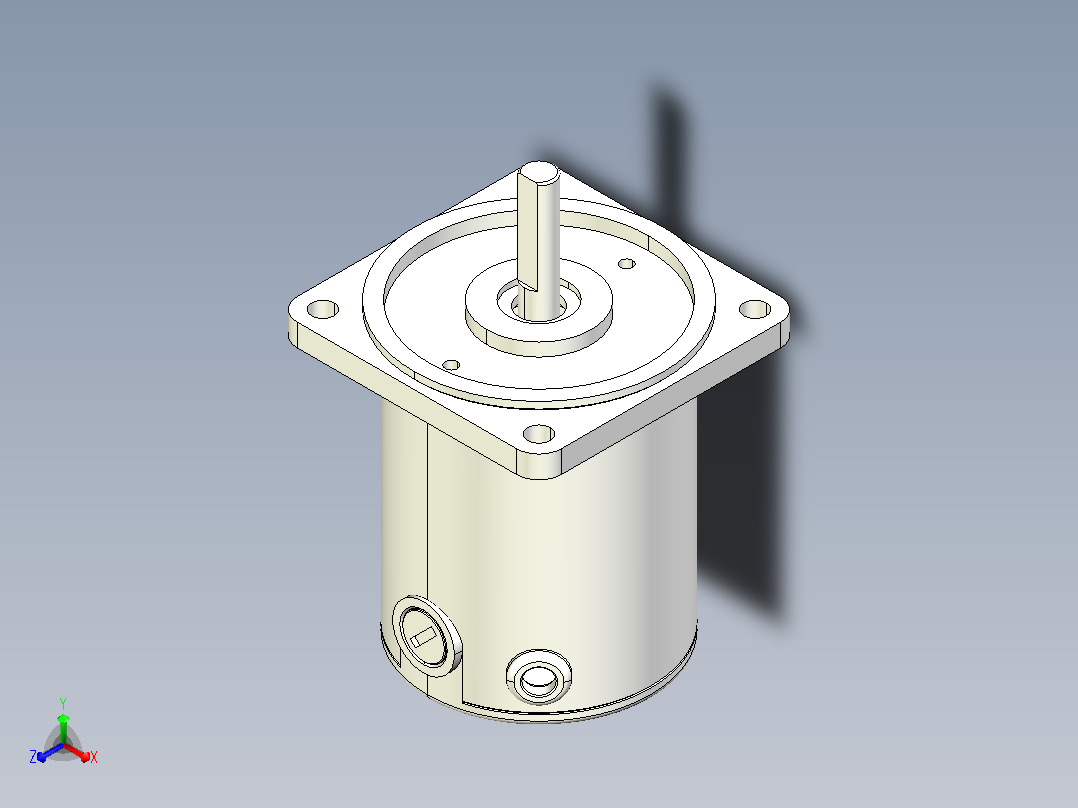 Z3D15W外置65机壳光电机正等轴测图