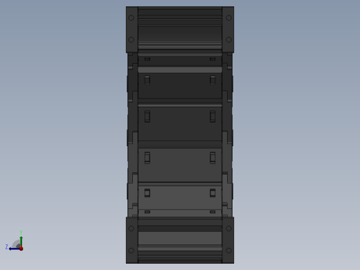 弯曲半径125内高35两侧打开型封闭式拖链_DMD35CD-35-100-125R-30右视缩略图