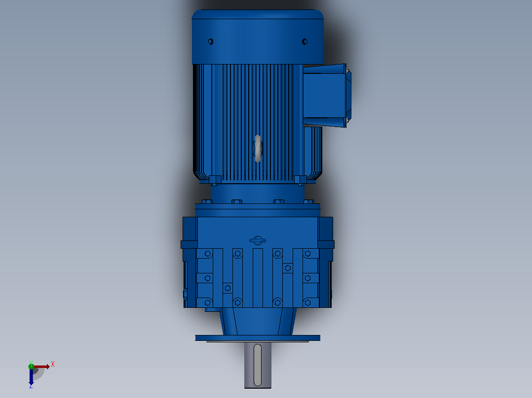 RF167法兰轴伸式安装斜齿轮减速机RF167-Y90-4P-280M-M1-0°-Φ550俯视图
