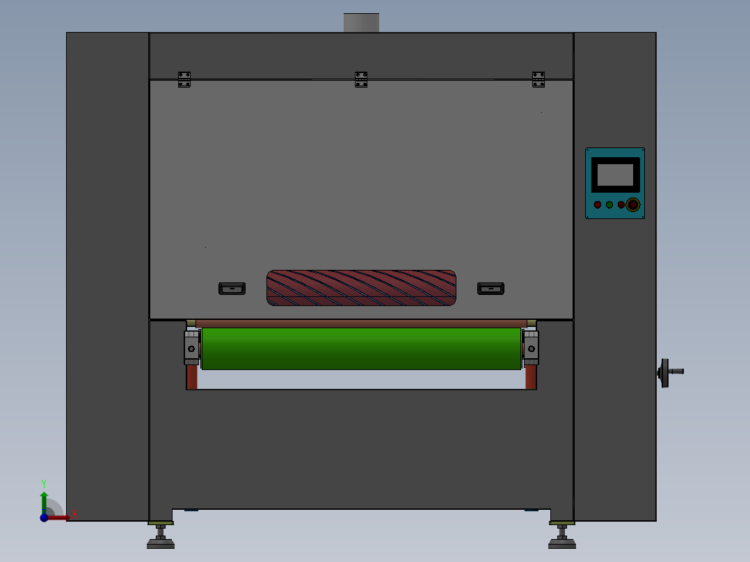 1.3M宽干式拉丝机(双道砂带)sw16可编辑前视图