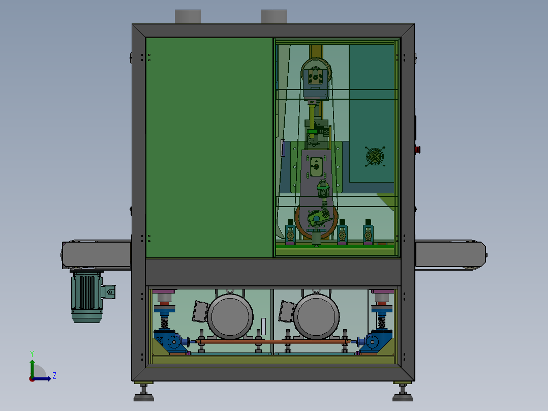 1.3M宽干式拉丝机(双道砂带)sw16可编辑左视图