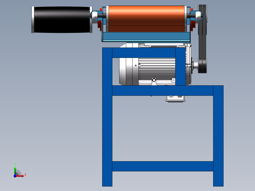 木板砂带机sw16可编辑前视图