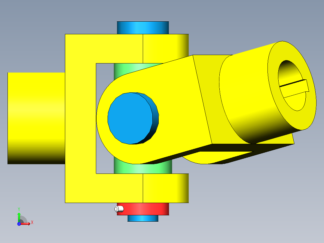在SolidWorks中设计万向节前视图