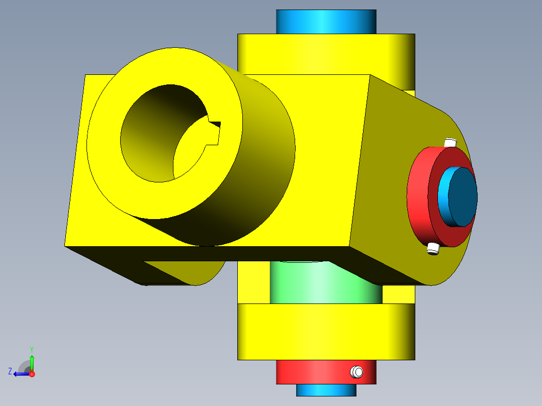 在SolidWorks中设计万向节右视图