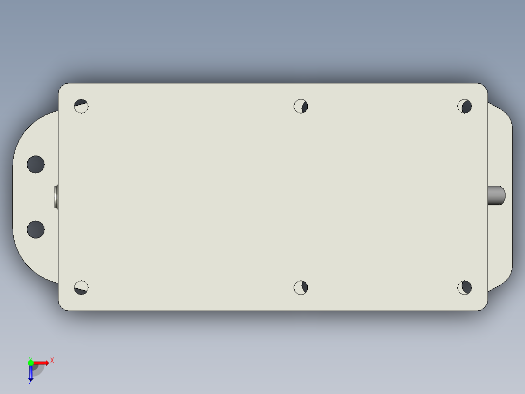 减速箱体俯视图