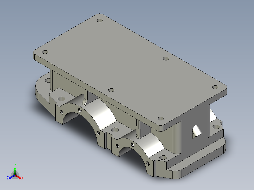 减速箱体正等轴测图