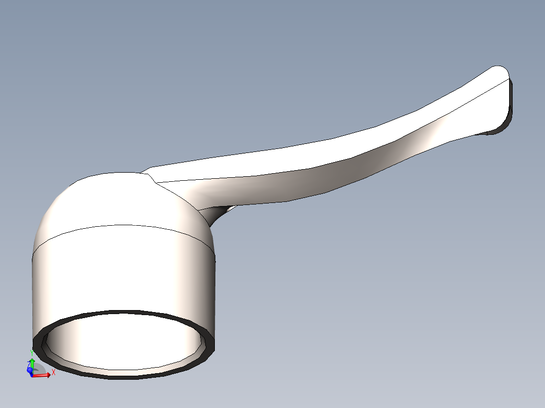 卫浴门把手3d模型主视图
