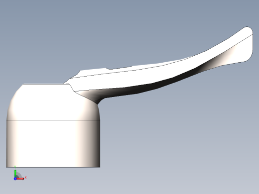 卫浴门把手3d模型前视缩略图
