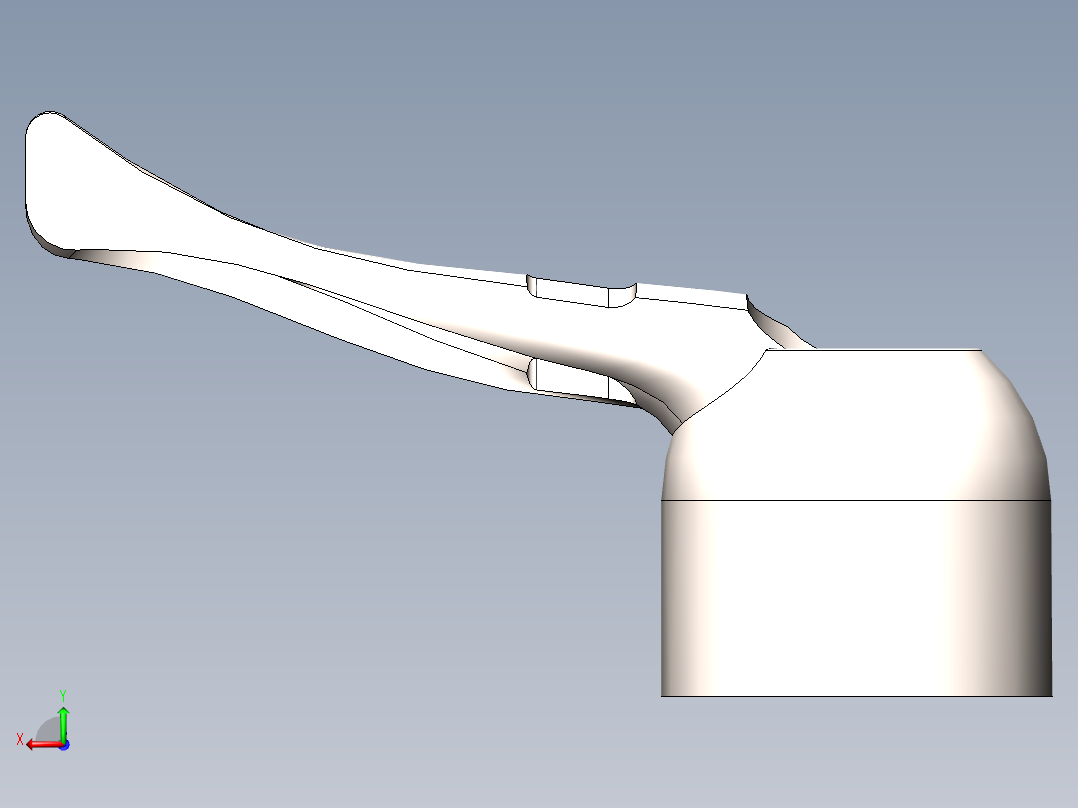 卫浴门把手3d模型后视图