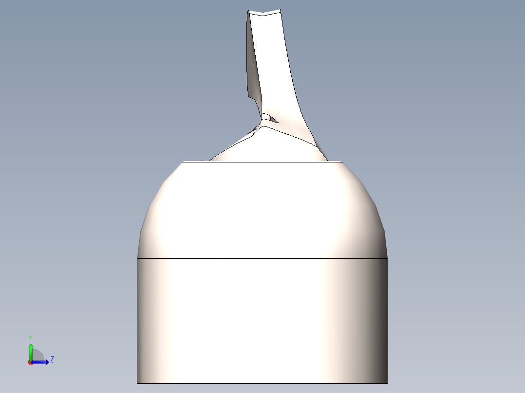 卫浴门把手3d模型左视图