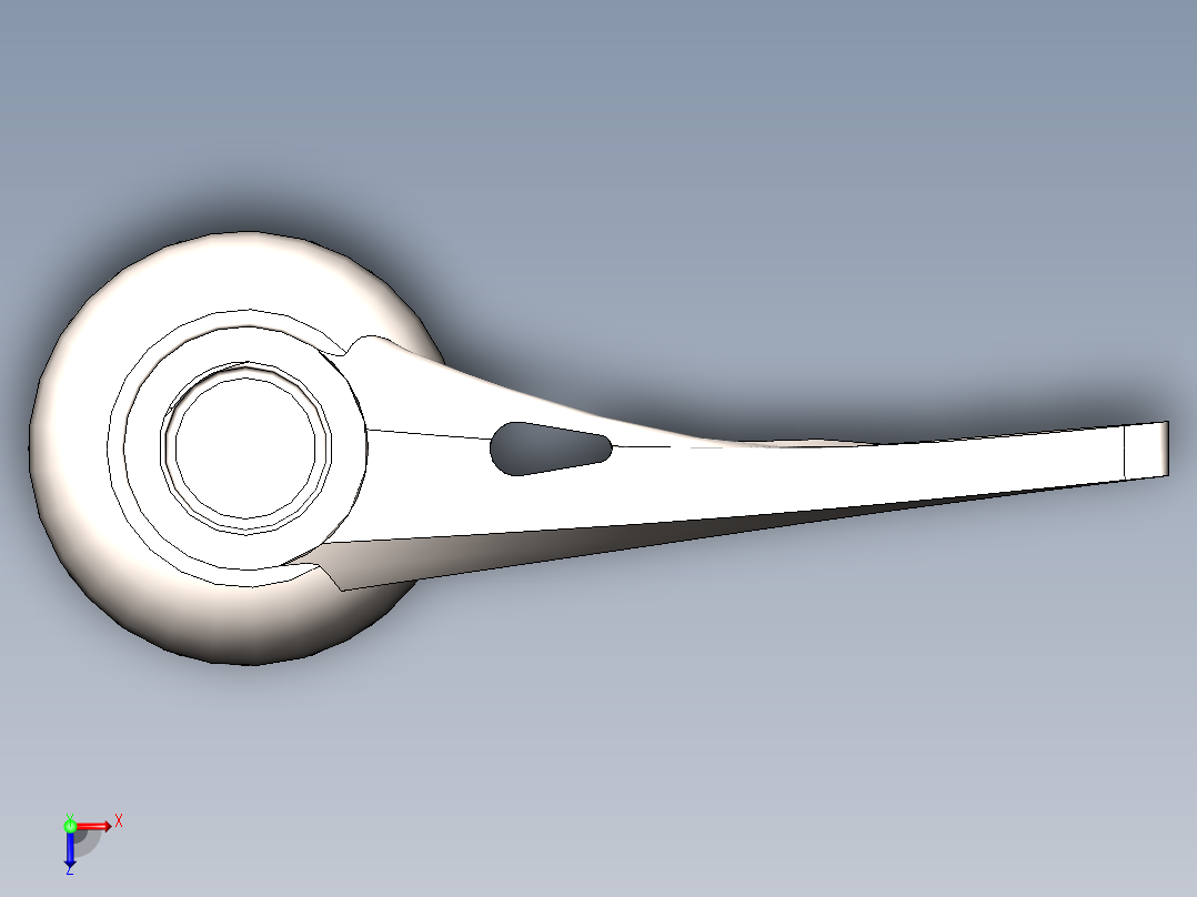 卫浴门把手3d模型俯视图