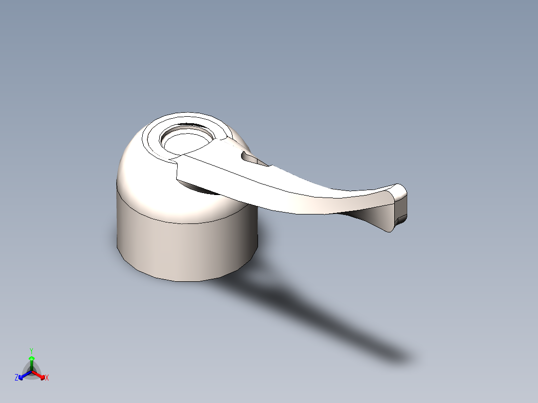 卫浴门把手3d模型正等轴测图