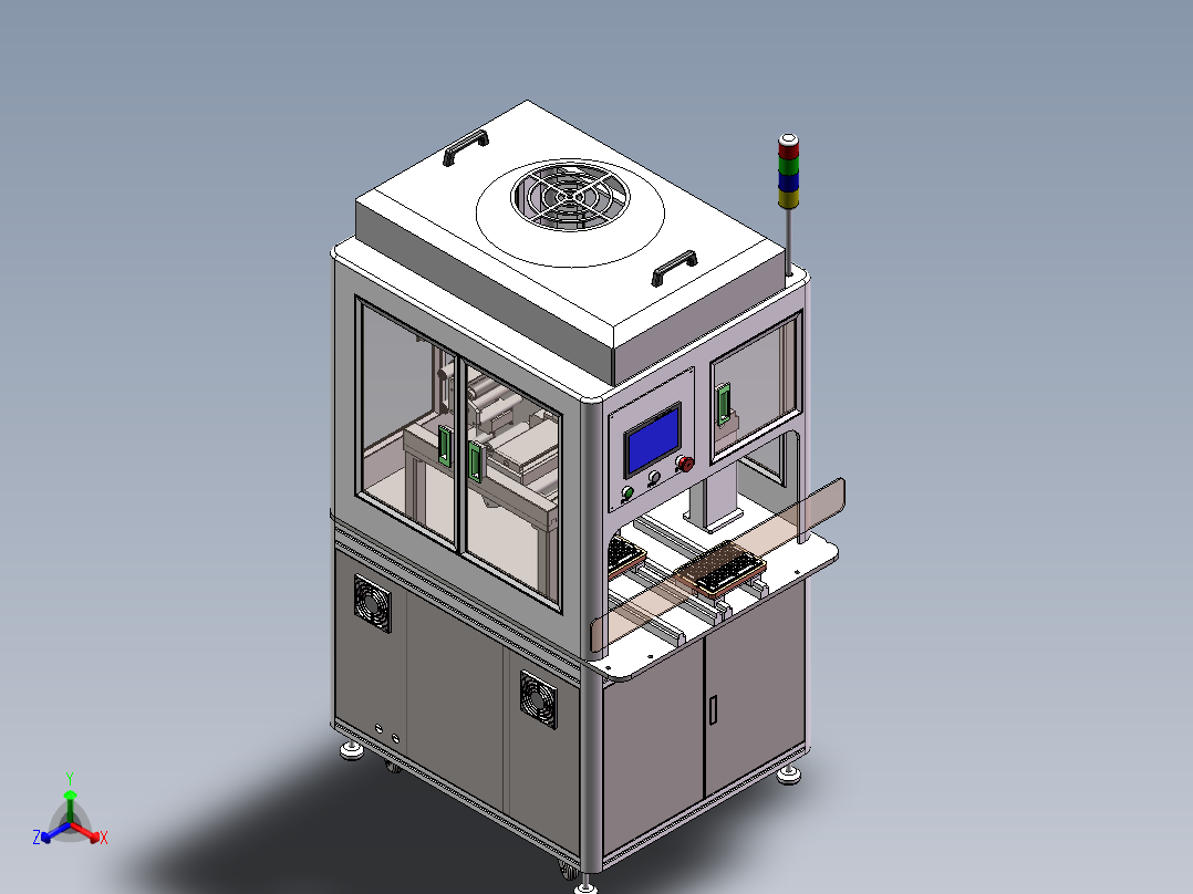 ZDH-TIEB-001 双滑台式贴标机主视图