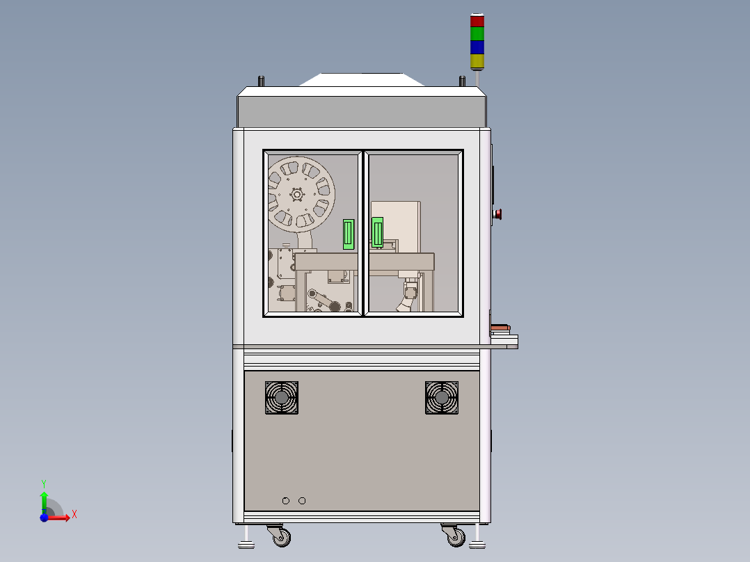ZDH-TIEB-001 双滑台式贴标机前视图