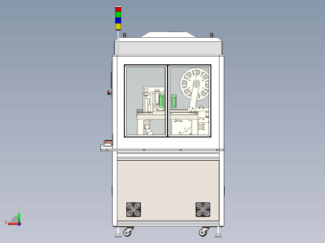 ZDH-TIEB-001 双滑台式贴标机后视图