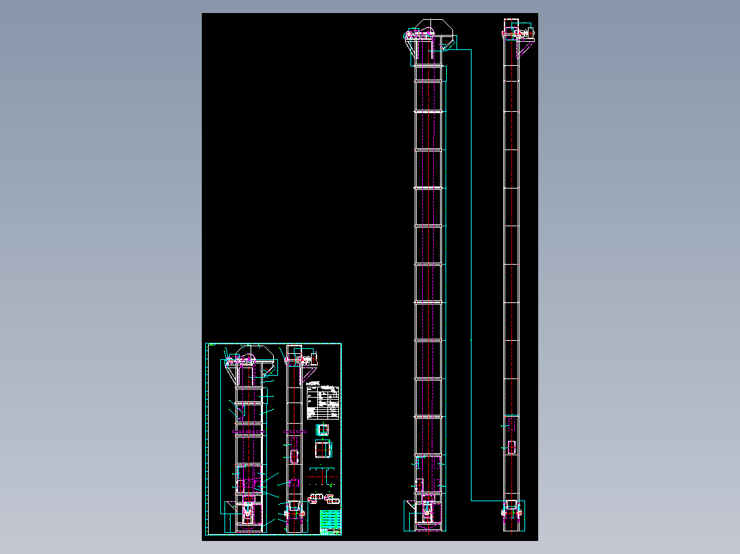 td400斗式提升机总图TD400.0斗提