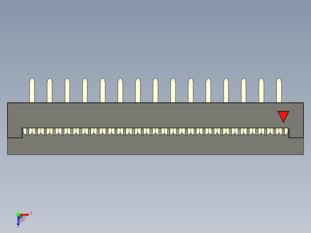 FDC-30 ( DS1018-2.54-30 )俯视图