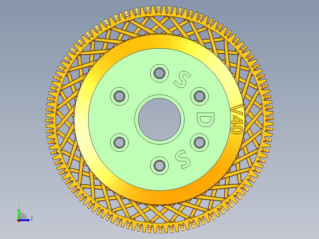 Tpu90A轮胎和轮轴左视图