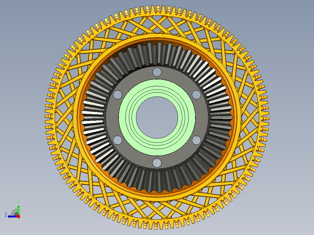 Tpu90A轮胎和轮轴右视图