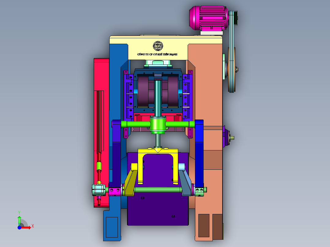 转盘连续式高效压砖机前视图