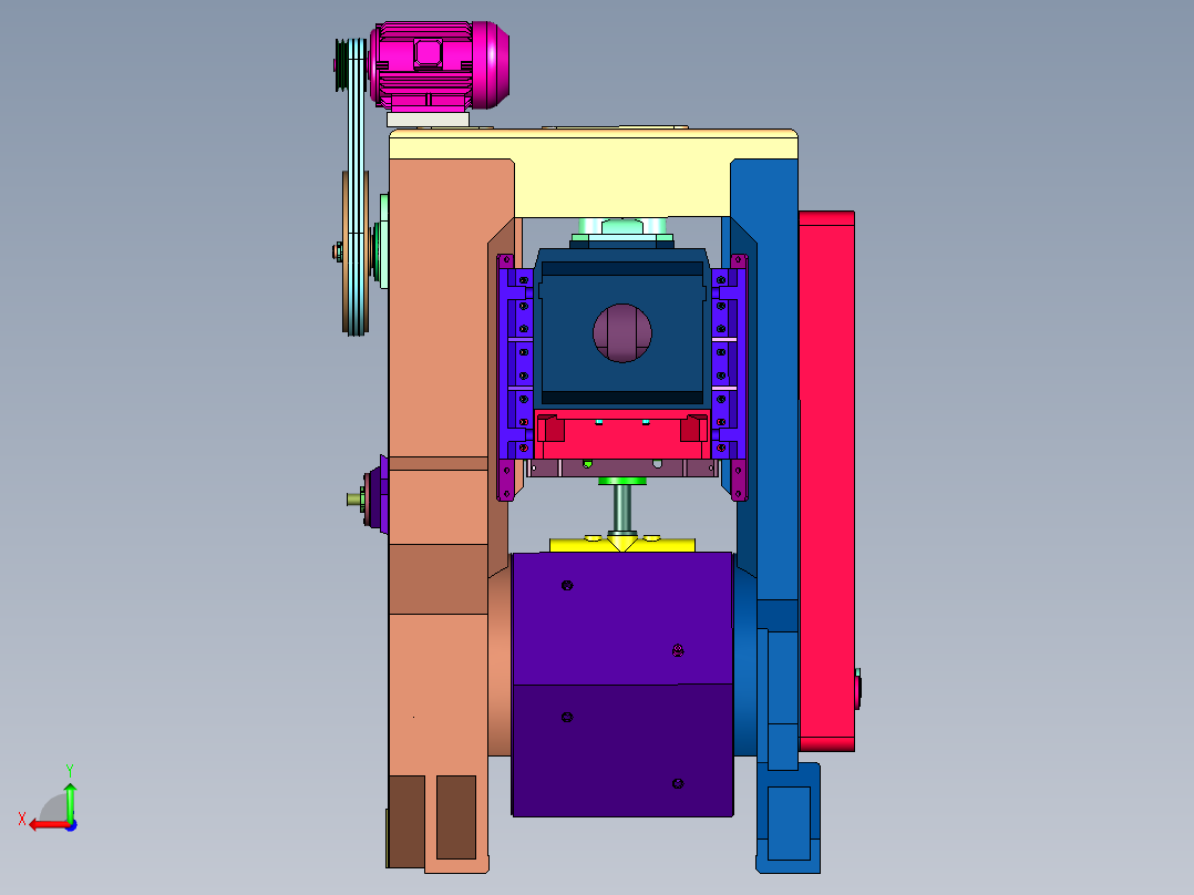 转盘连续式高效压砖机后视图