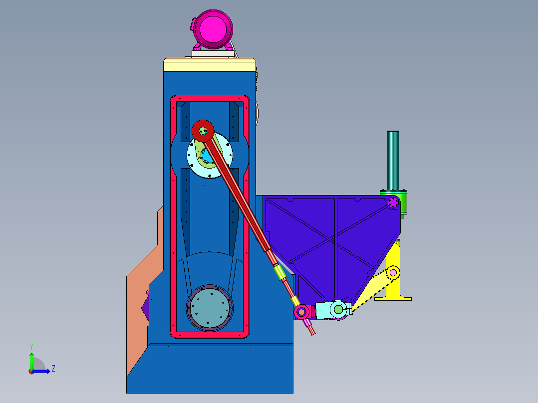 转盘连续式高效压砖机左视图
