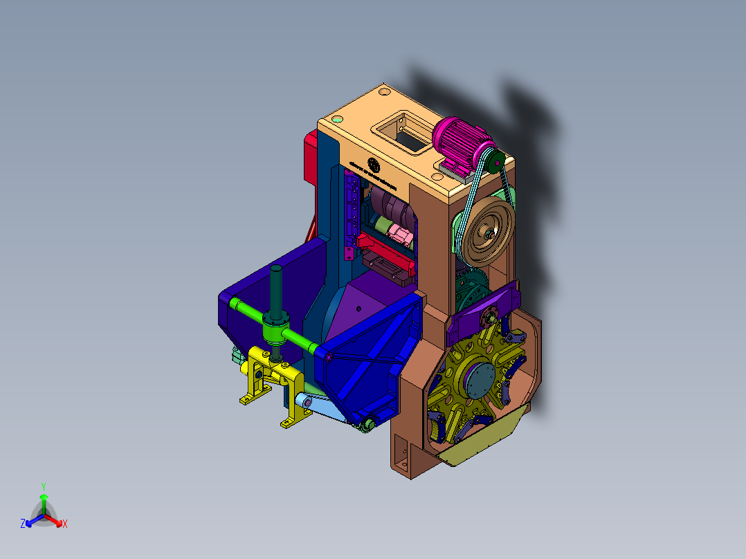 转盘连续式高效压砖机正等轴测图