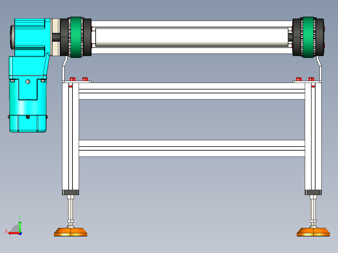 LE-XC4080-齿形同步线右直连驱动后视图