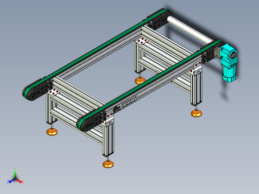 LE-XC4080-齿形同步线右直连驱动正等轴测缩略图